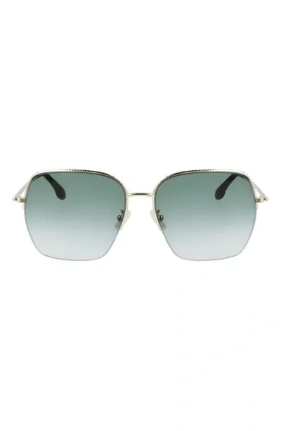 Victoria Beckham 64mm Aviator Sunglasses In Petrol