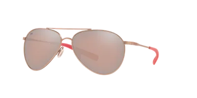 Costa Del Mar Costa Woman Sunglasses 6s6003 Piper In Copper Silver Mirror