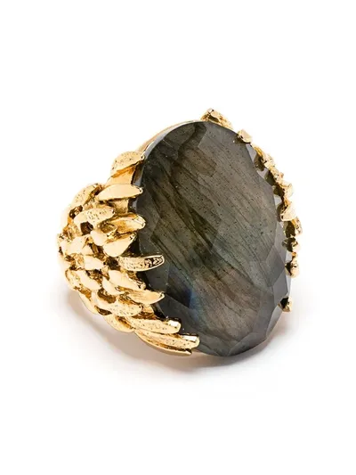 Wouters & Hendrix Labradorite Accent Ring In Gold