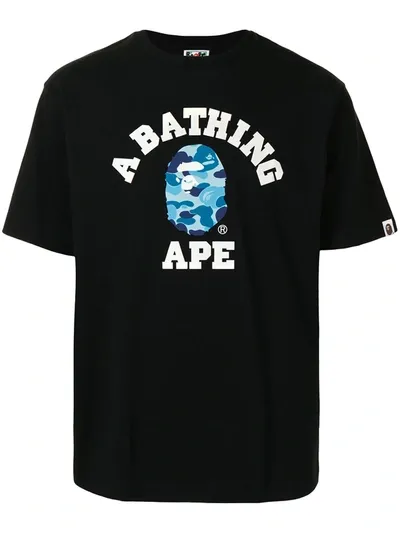 A Bathing Ape Logo-print Short-sleeve T-shirt In Black