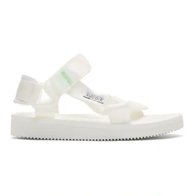 Suicoke White Depa-cab Strap Sandals