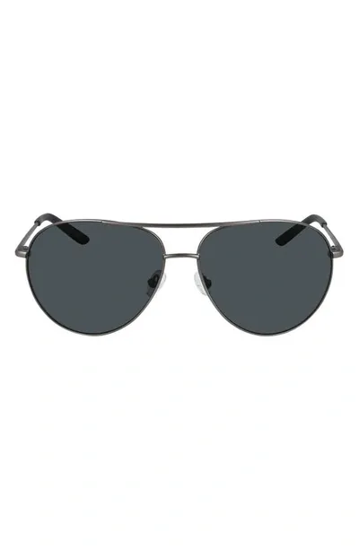 Nike Chance 61mm Polarized Aviator Sunglasses In Grey