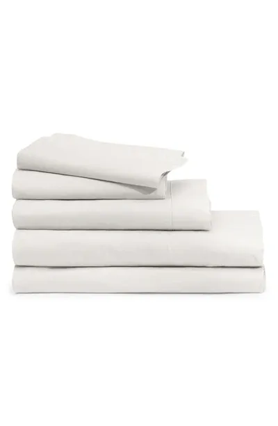 Casper 300 Thread Count Organic Cotton Percale Sheet Set In White/white