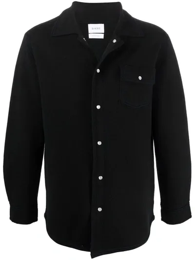 Barrie Flap-pocket Cashmere Overshirt In Black