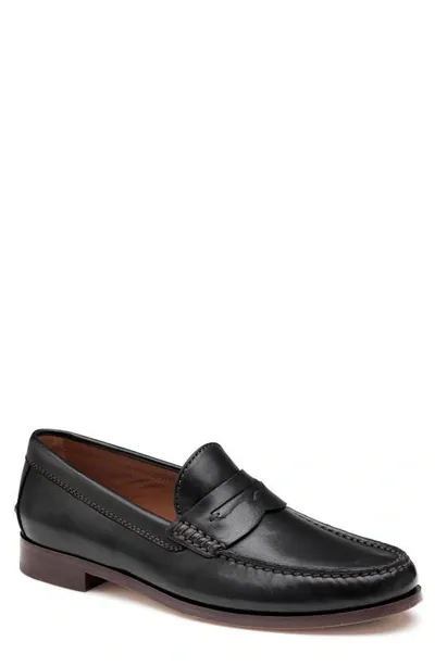 Johnston & Murphy Men's J & M Collection Baldwin Penny Loafers In Black Sheep Skin