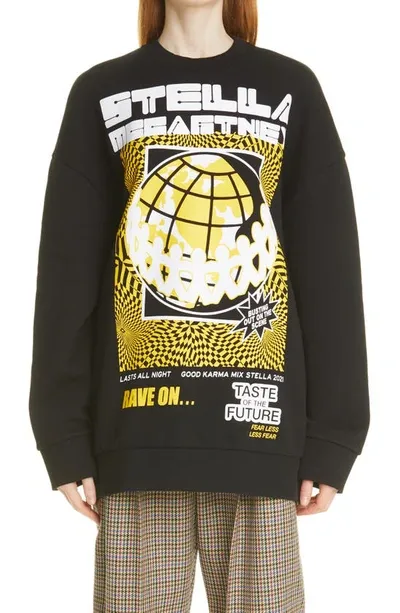 Stella Mccartney Rave Graphic Sweatshirt In Black