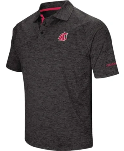 Colosseum Men's Black Washington State Cougars Down Swing Polo