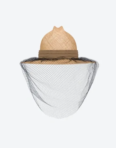 Moschino Safari Straw Hat In Beige