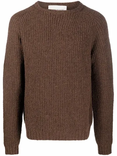 A Kind Of Guise Rib-knit Crew Neck Jumper In Brown