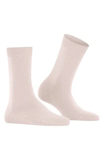 Falke Cosy Wool Blend Crew Socks In Light Pink