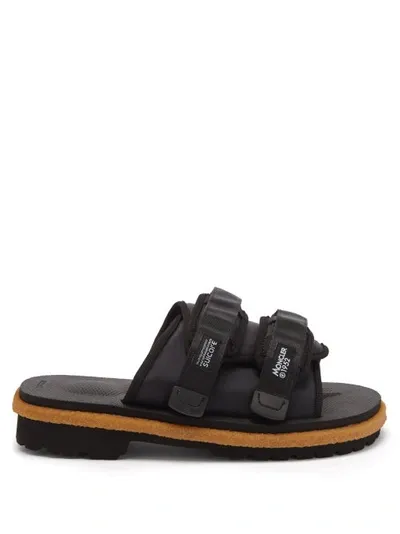 Moncler X Suicoke Moto Two-strap Nylon Sandals In Black