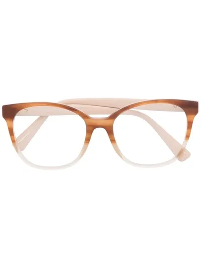 Valentino Garavani Va3064 Square-frame Glasses In Braun