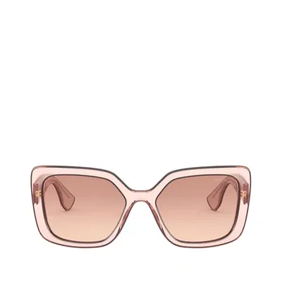 Miu Miu Mu 09vs Pink Transparent Sunglasses