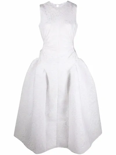 Cecilie Bahnsen Juju Godet Dress In White