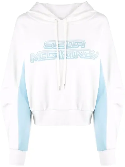 Stella Mccartney Logo-print Cotton-jersey Hoodie In Pink