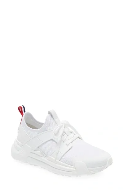 Moncler Lunarove Rubber And Leather-trimmed Neoprene Sneakers In White