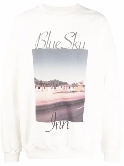 Blue Sky Inn Mens Beige Cotton Sweatshirt In Neutrals