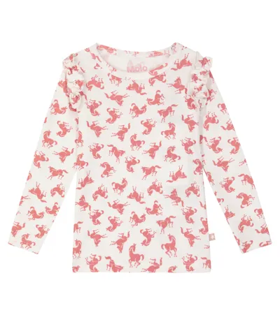 Molo Baby Emma Printed Top In Mini Horse Rose