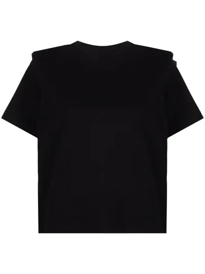 Isabel Marant Zelito Pleated T-shirt In Schwarz