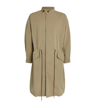 Studio Nicholson Grey Parka Jacket In Beige