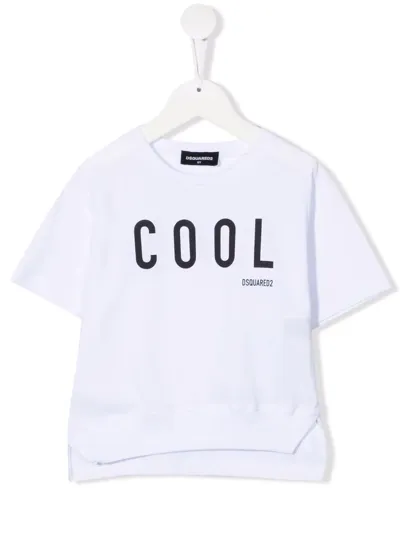 Dsquared2 Kids' Cool-print T-shirt In White