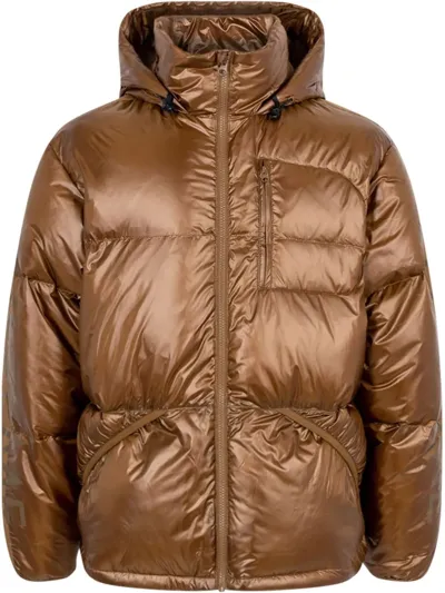 Supreme Featherweight Down Jacket In Braun