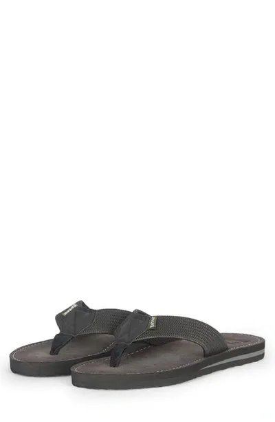 Barbour Men's Toeman Beach Sandal In Black