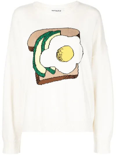 Monse Avocado Toast Merino-knit Jumper In White