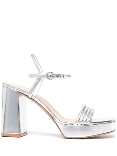 Gianvito Rossi Block Heel Sandals In Grey