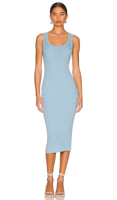 Autumn Cashmere Rib Tank Dress In Blue