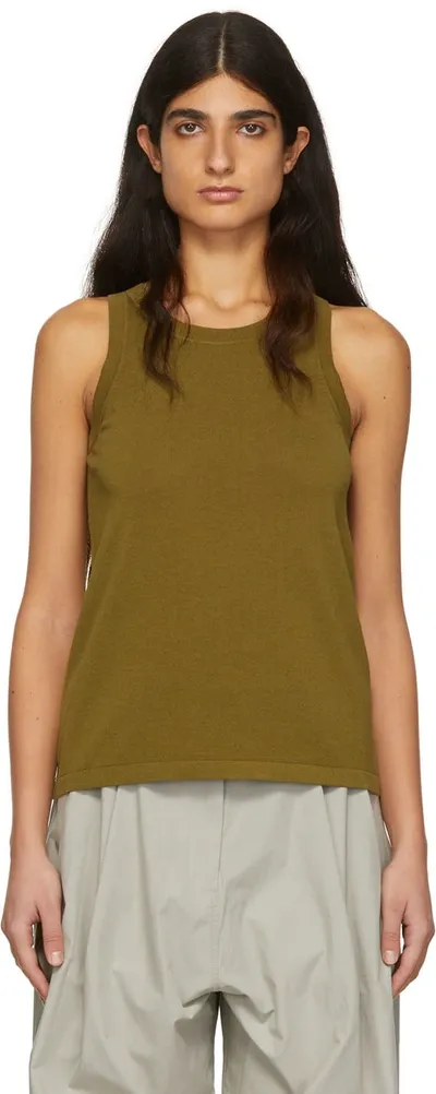 Studio Nicholson Khaki Circa Tank Top In Moss