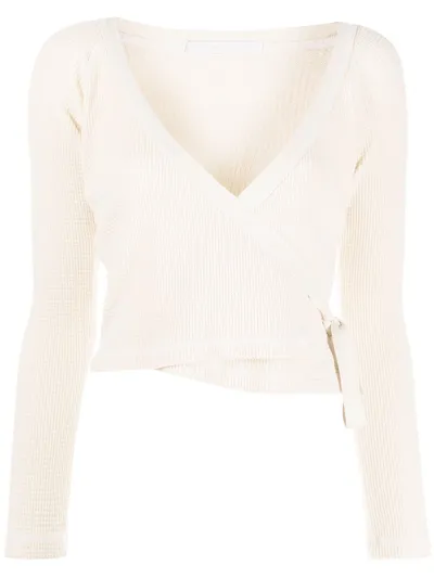 John Elliott Mercer Thermal Wrap Top In Skin Tones