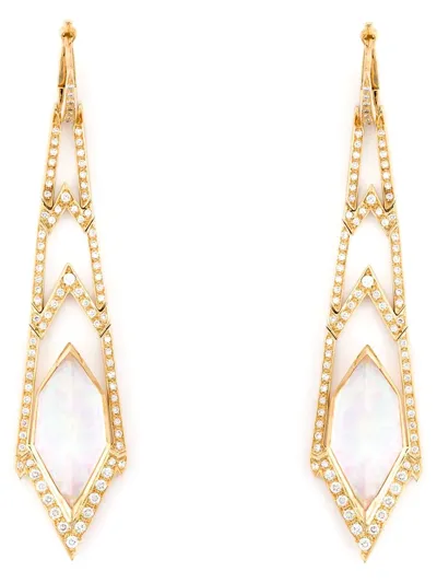 Stephen Webster Crystal Haze Long Diamond Earrings In Metallic