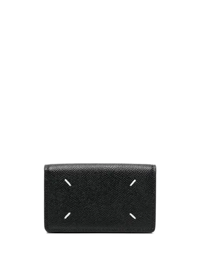 Maison Margiela Stitch-detail Leather Wallet In Black