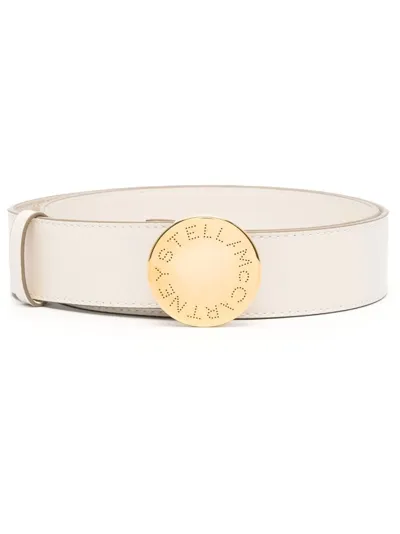 Stella Mccartney Stella Logo Buckle Belt In Pure White