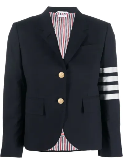 Thom Browne 4-bar Wool Jacket In Blue