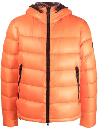 Peuterey Feather-down Padded Puffer Jacket In Orange