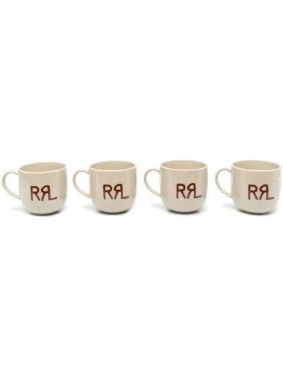 Ralph Lauren Rrl Set Of 3 Rrl Mugs In Nude