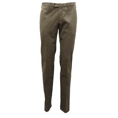 Pre-owned Pt01 9721ah Pantalone Uomo Pt Torino Men Trouser Cotton Textured Green