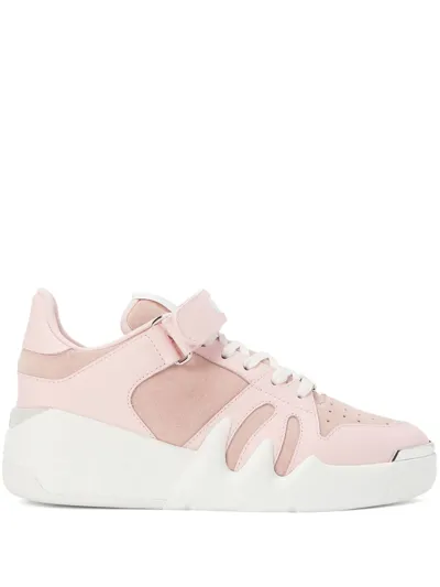 Giuseppe Zanotti Talon Touch-strap Sneakers In Pink