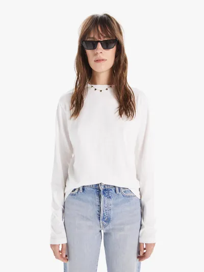 Velva Sheen Rolled Long Sleeve Tee Shirt Tee Shirt In White