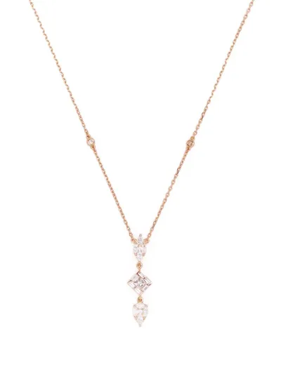 Djula 18kt Rose Gold Delicacy Diamond Necklace In Pink