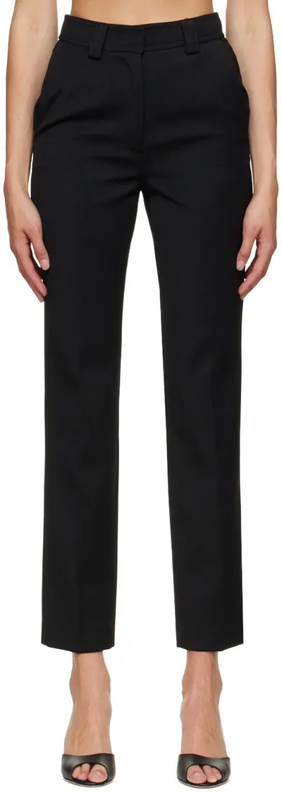 Lvir Black Slim-fit Trousers