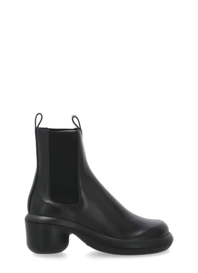 Jil Sander Elasticated-panel Leather Boots In Schwarz