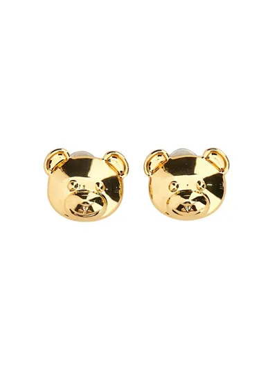 Moschino Orecchini Piccoli Teddy Bear In Gold