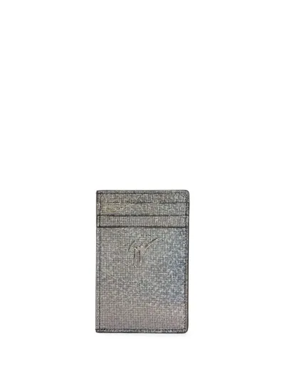 Giuseppe Zanotti Albert Rhinestone-embellished Cardholder In Grey