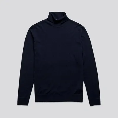 Asket The Merino Roll Neck Dark Navy