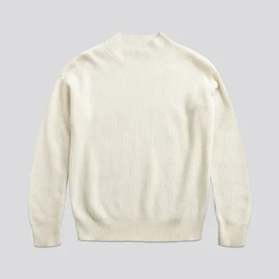 Asket The Mock Neck Sweater Creme