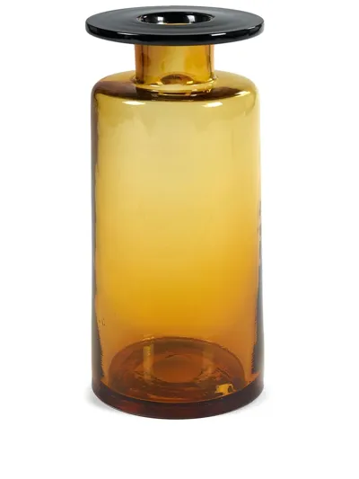 Serax Wind & Fire Vase In Amber, Black