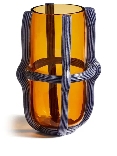 Cassina Sestiere Glass Vase In Orange